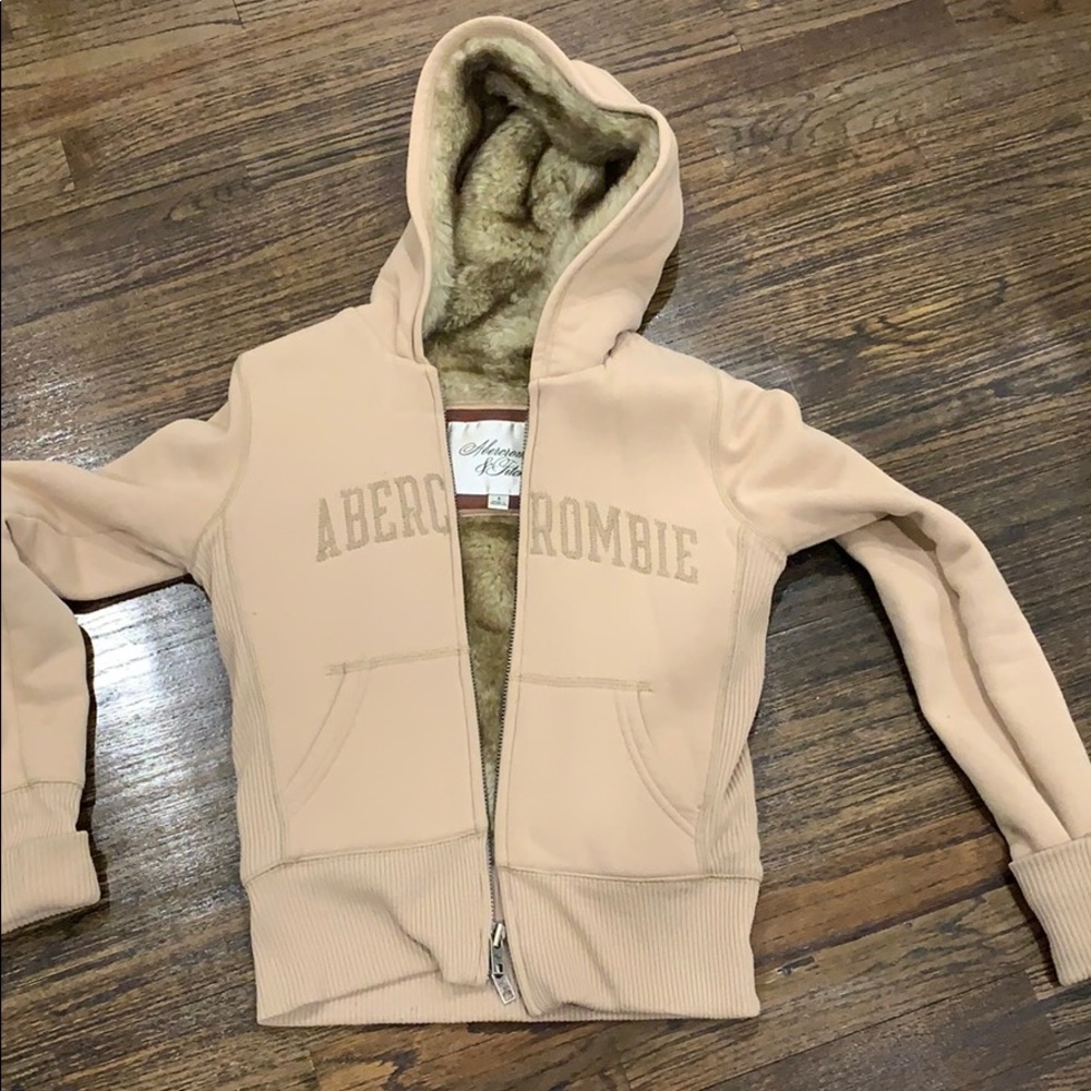 A&F Faux fur lined hoody